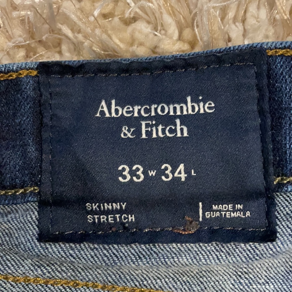 Abercrombie & Fitch 33w 34l skinny stretch jeans